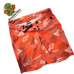 Backcountry Mens‎ L Slickrock Orange Print Bike Shorts M423